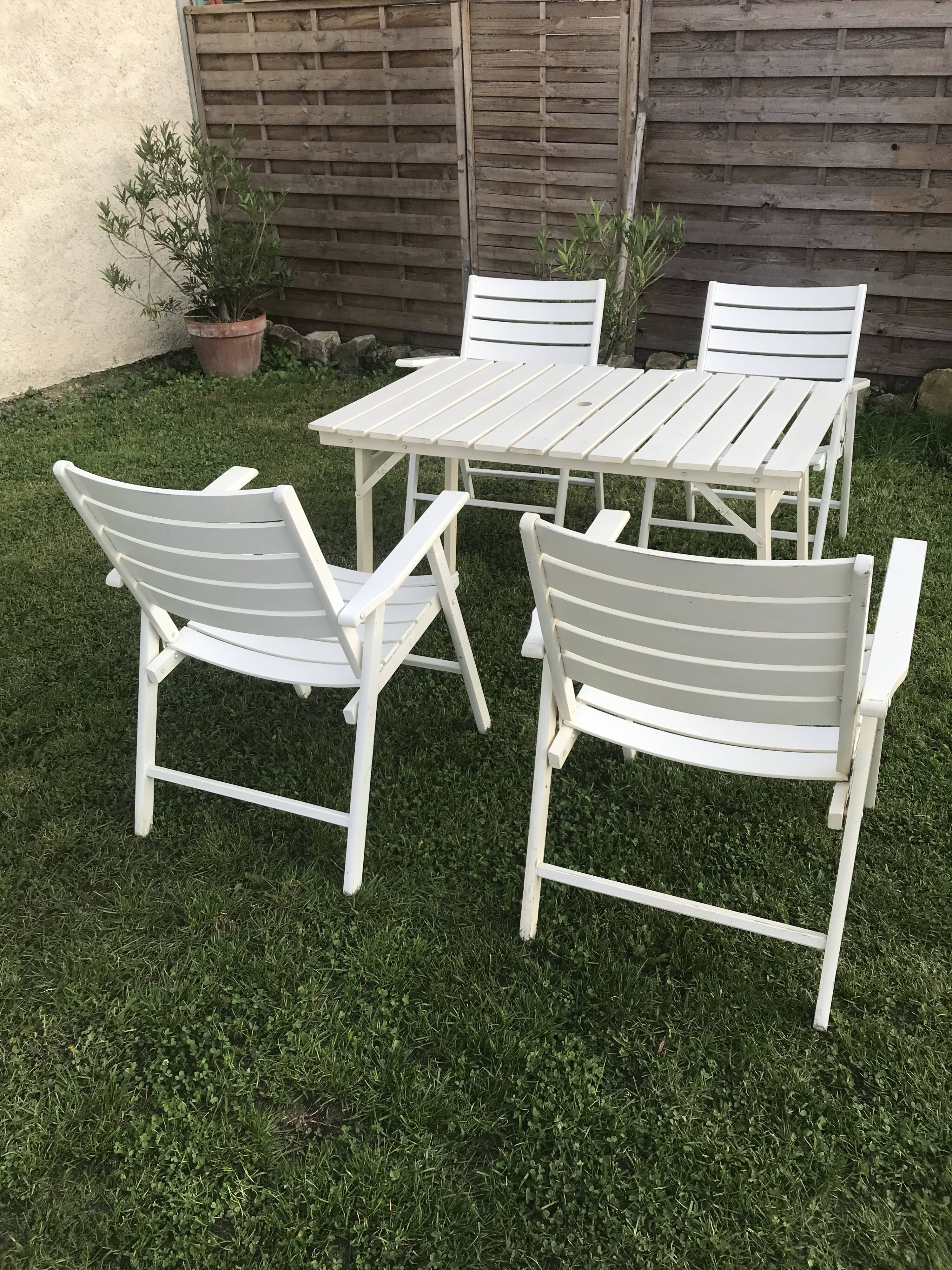 Vintage wooden garden furniture