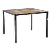 Mid-Century Resin and Stone Chrome Plated Coffee Table, 1970s, Germany