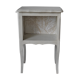 Off-white and patinated beige bedside