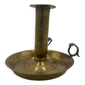 Vintage golden brass candle holder