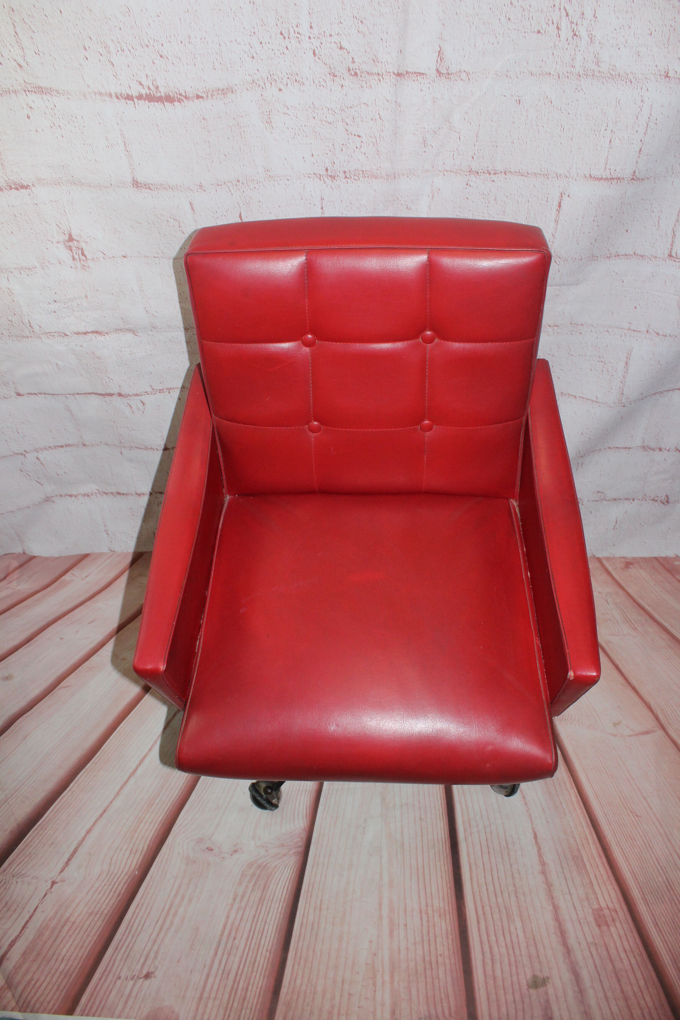 Office chair with wheels vintage skai design 1950