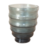 Art Deco vase in frosted blue glass