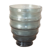 Art Deco vase in frosted blue glass