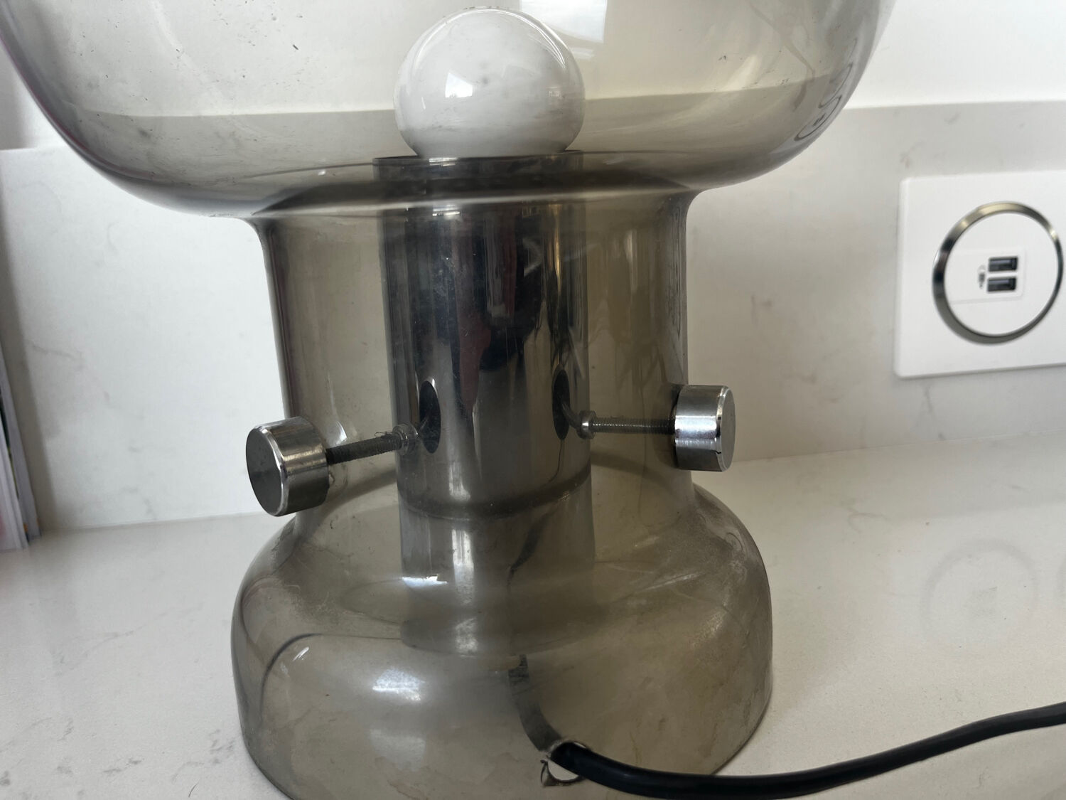 Lamp 1960 smoked glass