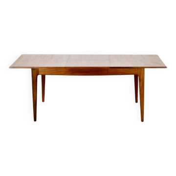 Table extensible en afromosia par A. Younger, milieu XXème