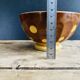 Old faceted bowl with polka dot pattern from the Sarreguemines earthenware factory