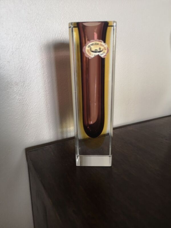 Vase soliflore Sommerso Murano, années 1960