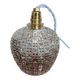 Pyramid relief pressed glass tulip light fixture — 1960s/70s