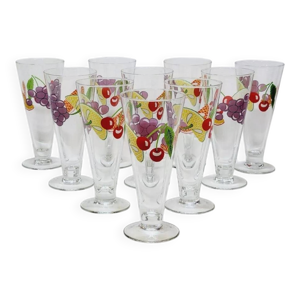 10 verres à orangeade,