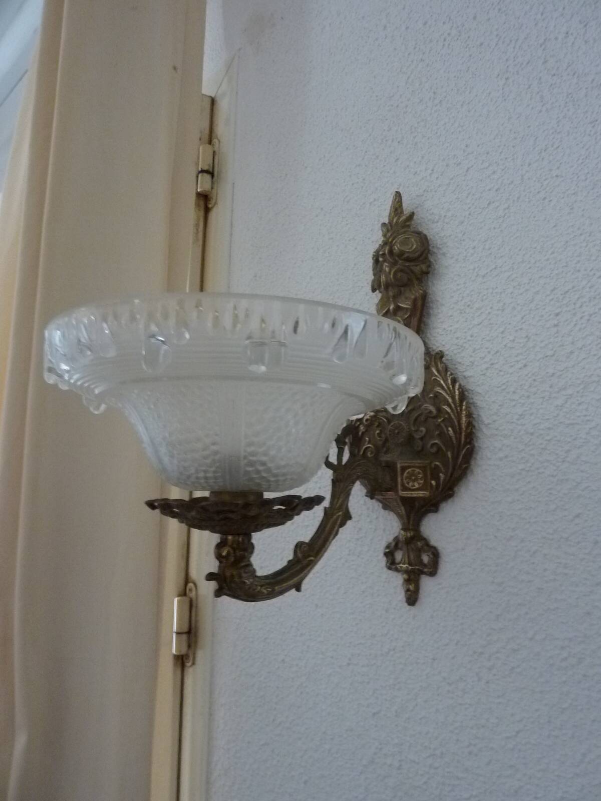 Bronze / glass wall lights