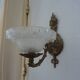 Bronze / glass wall lights