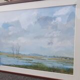 Tableau paysage gouache