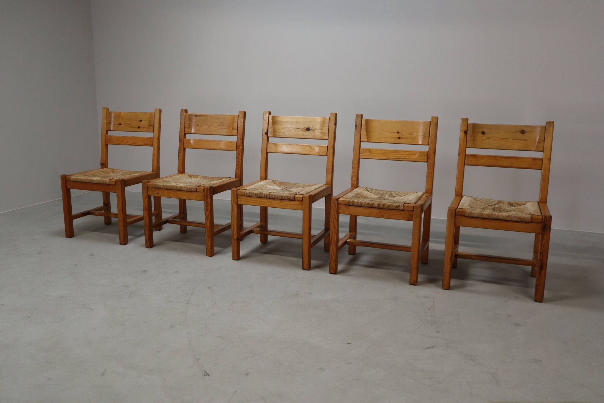 Set of 5 vintage chairs by Tage Poulsen for Gramrode Møbelfabrik, 1970's