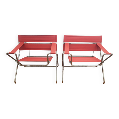 paire de fauteuils pliants D4 de Marcel Breuer éditionTecta