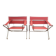 Pair of D4 folding armchairs by Marcel Breuer,  Tecta edition