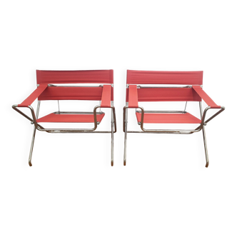 paire de fauteuils pliants D4 de Marcel Breuer éditionTecta