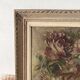Peinture fleurs, huile sur toile encadrée