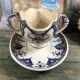 Saucière Sarreguemines modele Cluny décor arabesque bleue