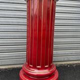 Old large Sarreguemines ceramic pedestal column