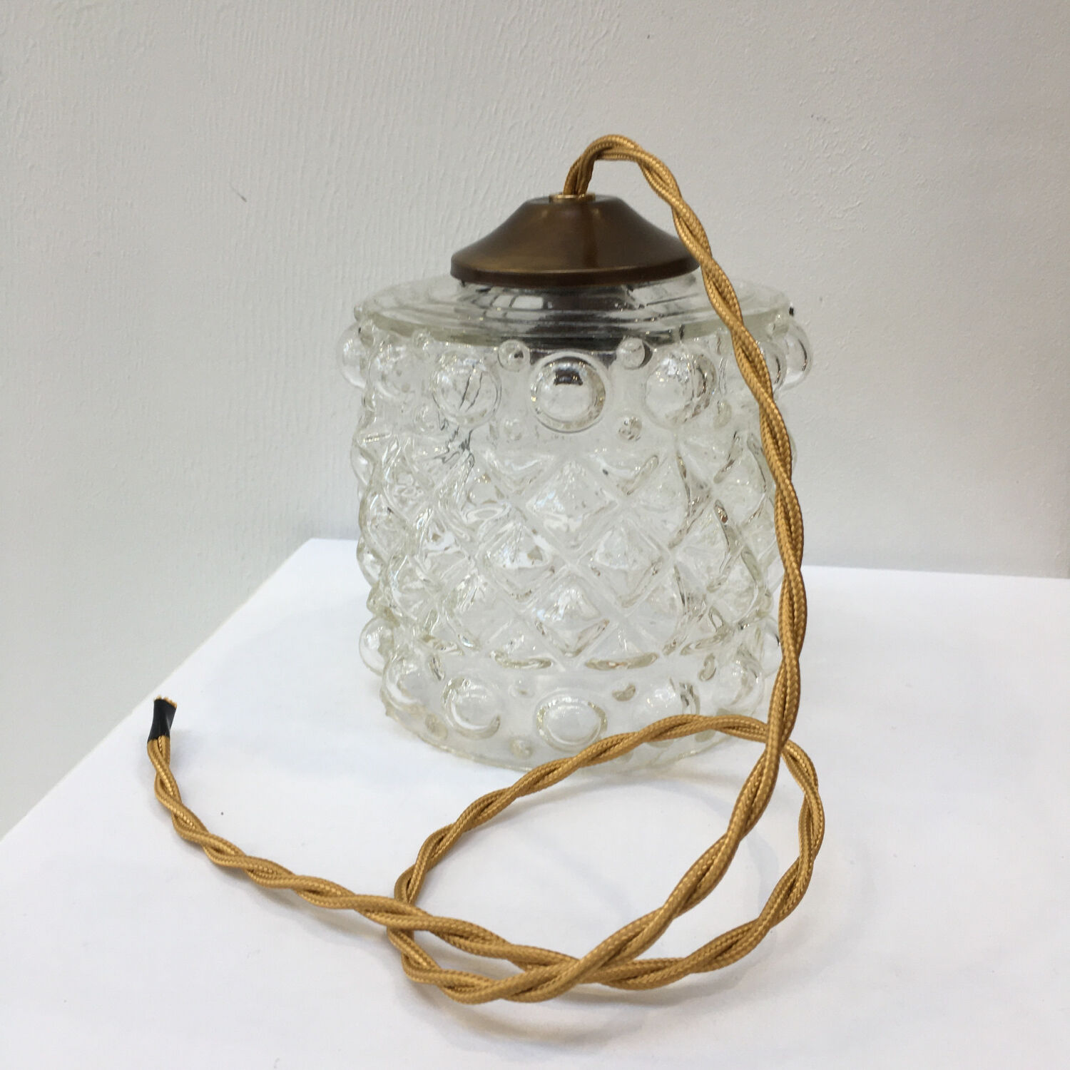 Vintage glass pendant lamp