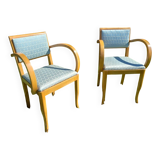 Pair of bridge armchairs