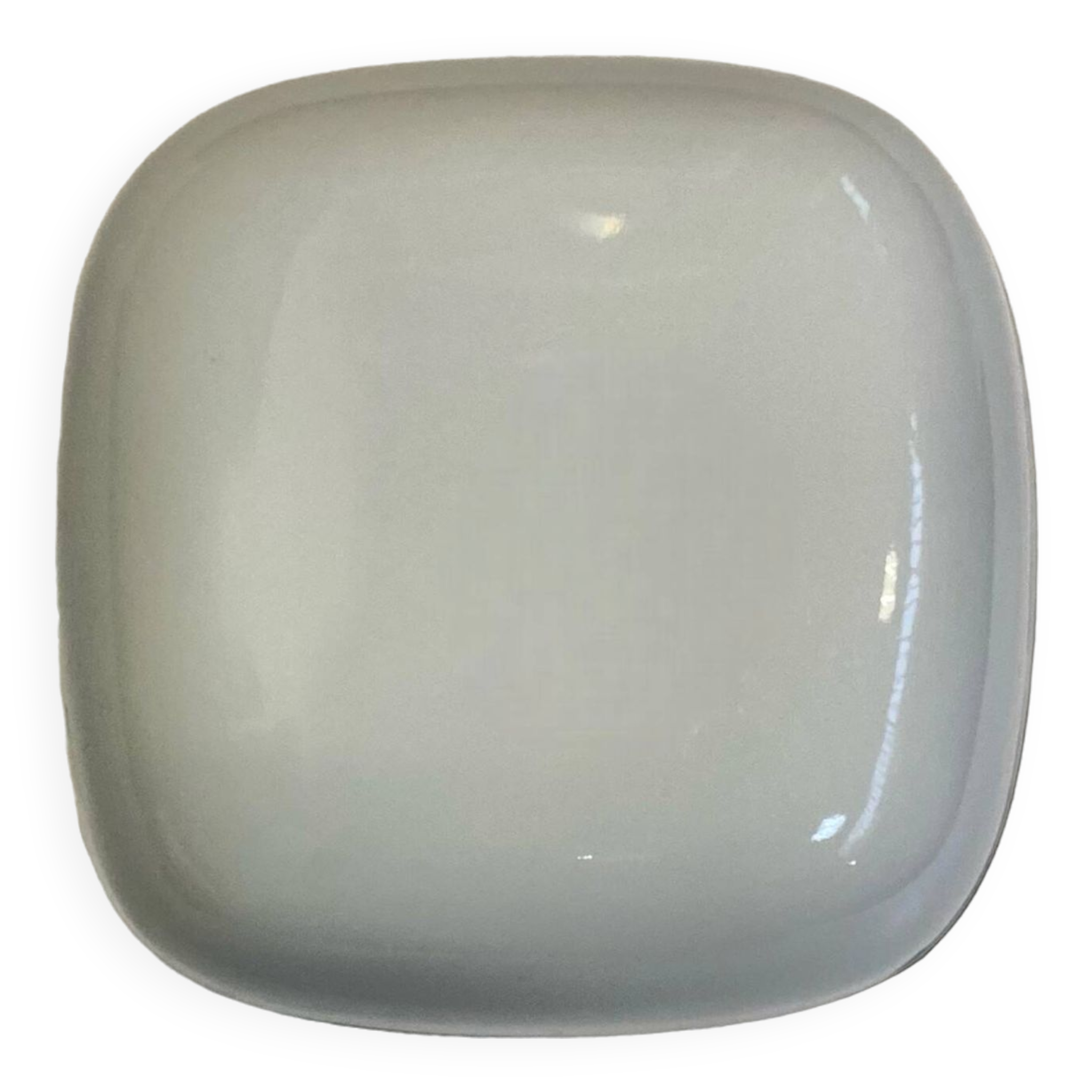 Applique murale ou plafonnier en verre opaline blanc vintage