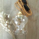 Amber tulip globe lamp