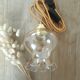 Lampe baladeuse globe tulipe ambré
