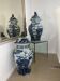China - pair of covered porcelain vases with decoration
