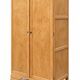 Parisian Art Deco wardrobe, renovated with raw wood.