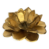 70s gold lotus wall light