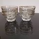 Set of 6 champagne glasses with gold edging and vintage star feet