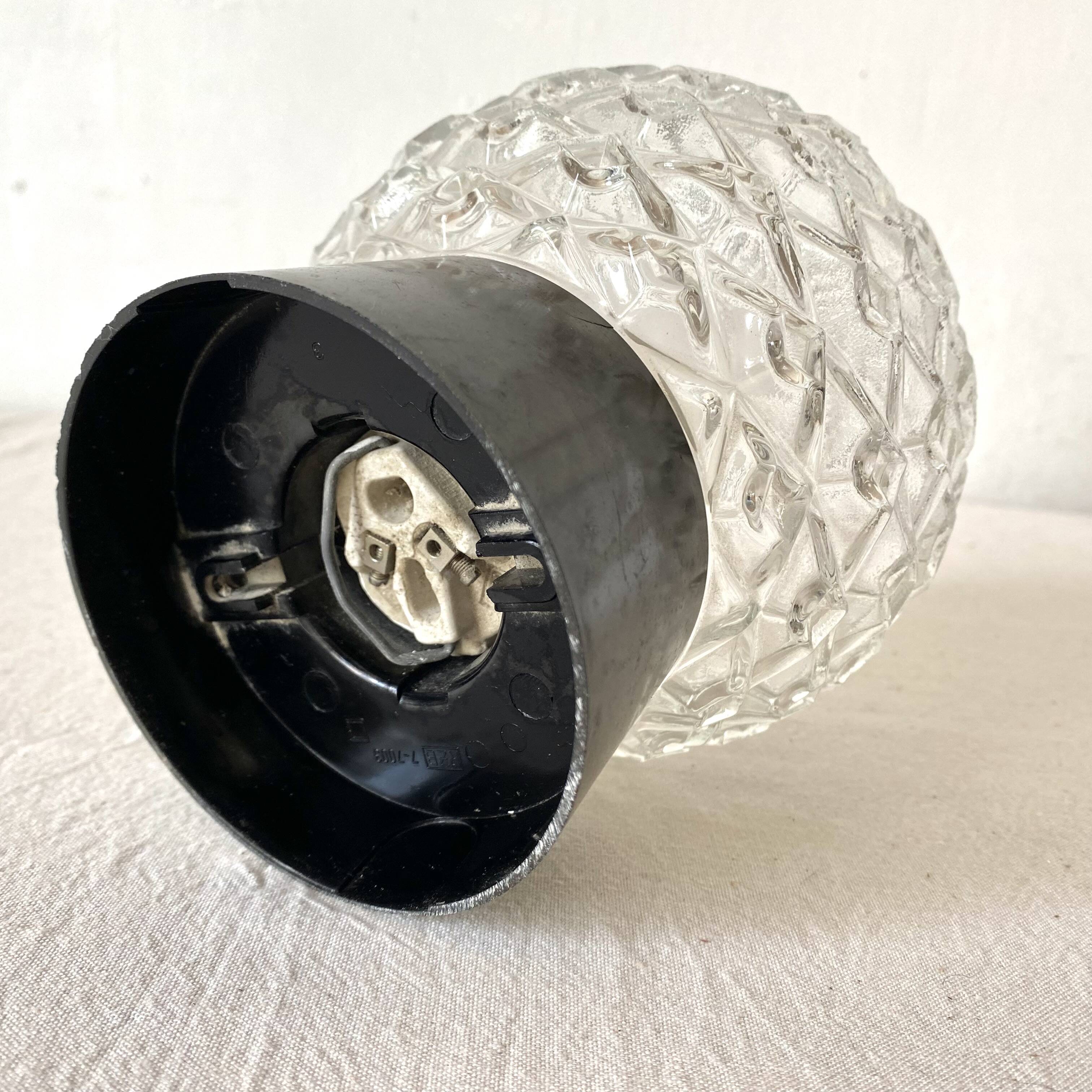 Vintage molded glass ceiling light