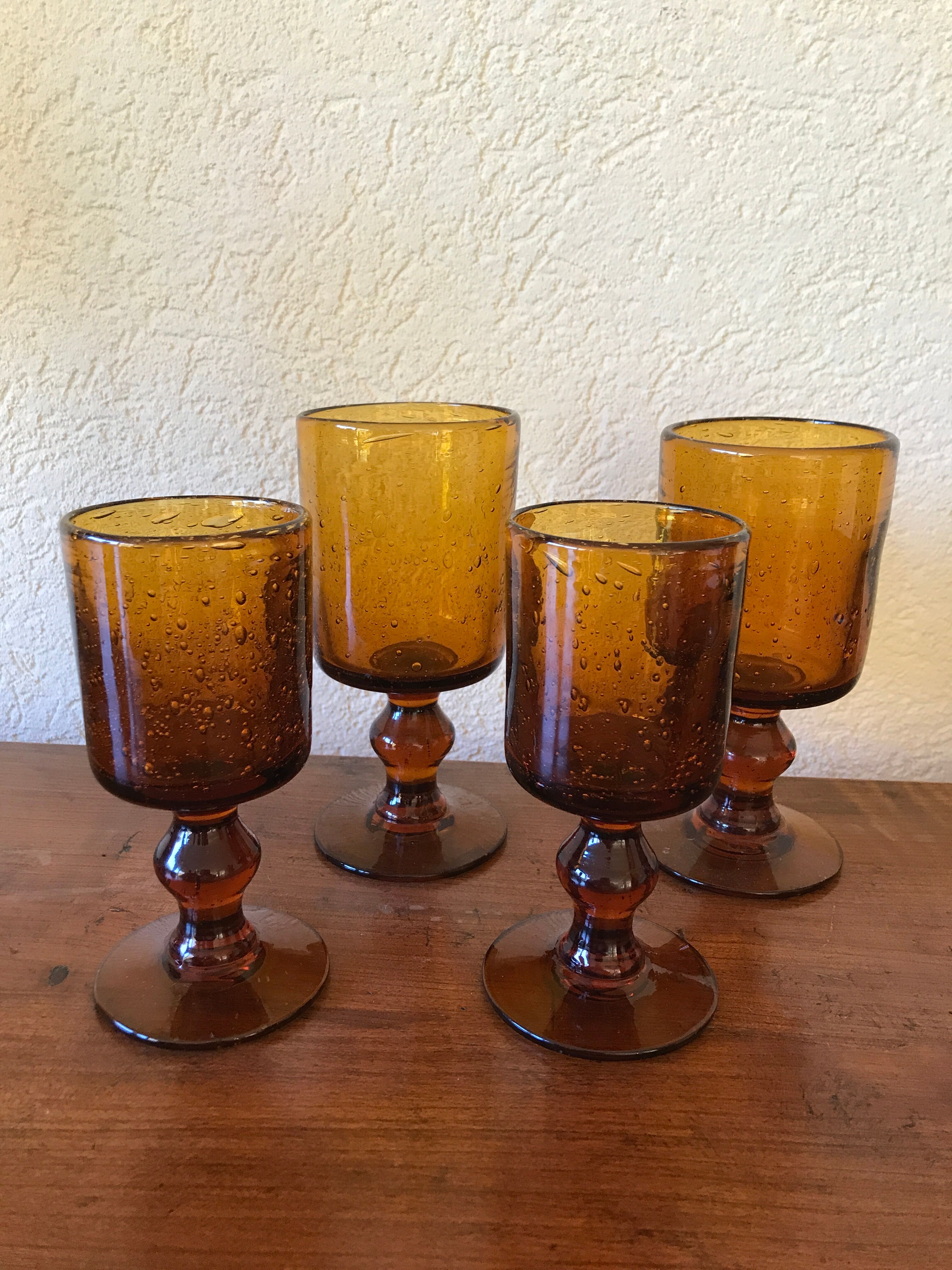 Set of Biot stemmed glasses