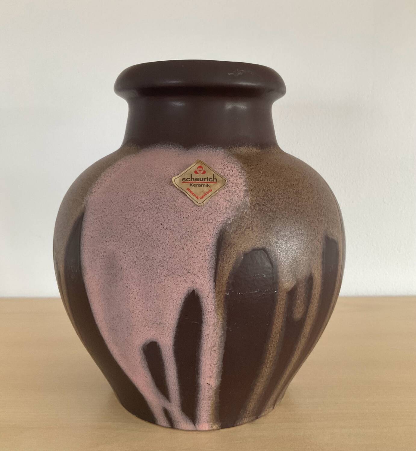 Vase boule vintage Scheurich Keramik W.Germany