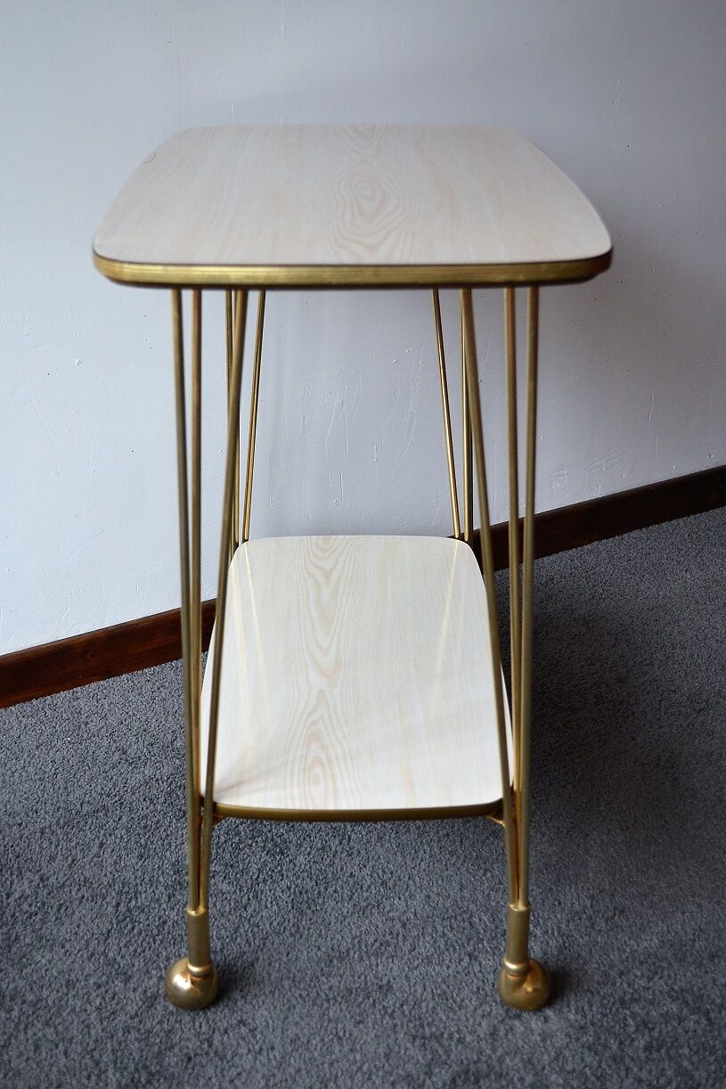 Table service in formica on wheels - the 50s 60s vintage
