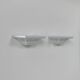 Pair of vintage wall lights, moulded pressed white matte ABS, France, 1980.