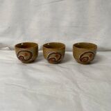 Set of 3 sandstone tea cups