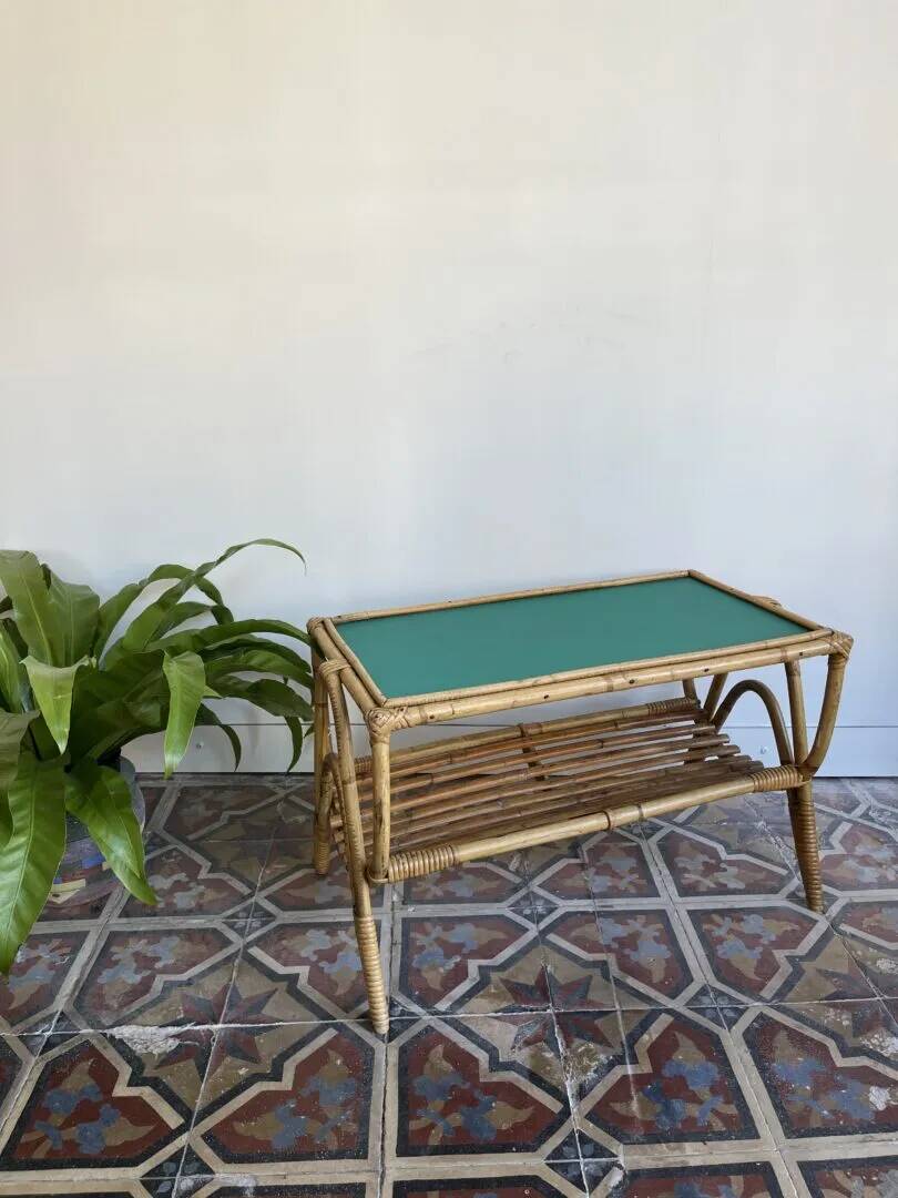 Table basse en rotin