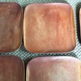 Set of 8 wooden plates