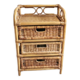 Rattan drawer shelf