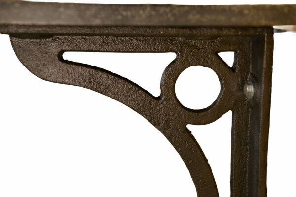 Cast iron and blue stone wall console, France, 1950s