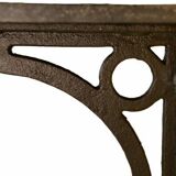 Cast iron and blue stone wall console, France, 1950s