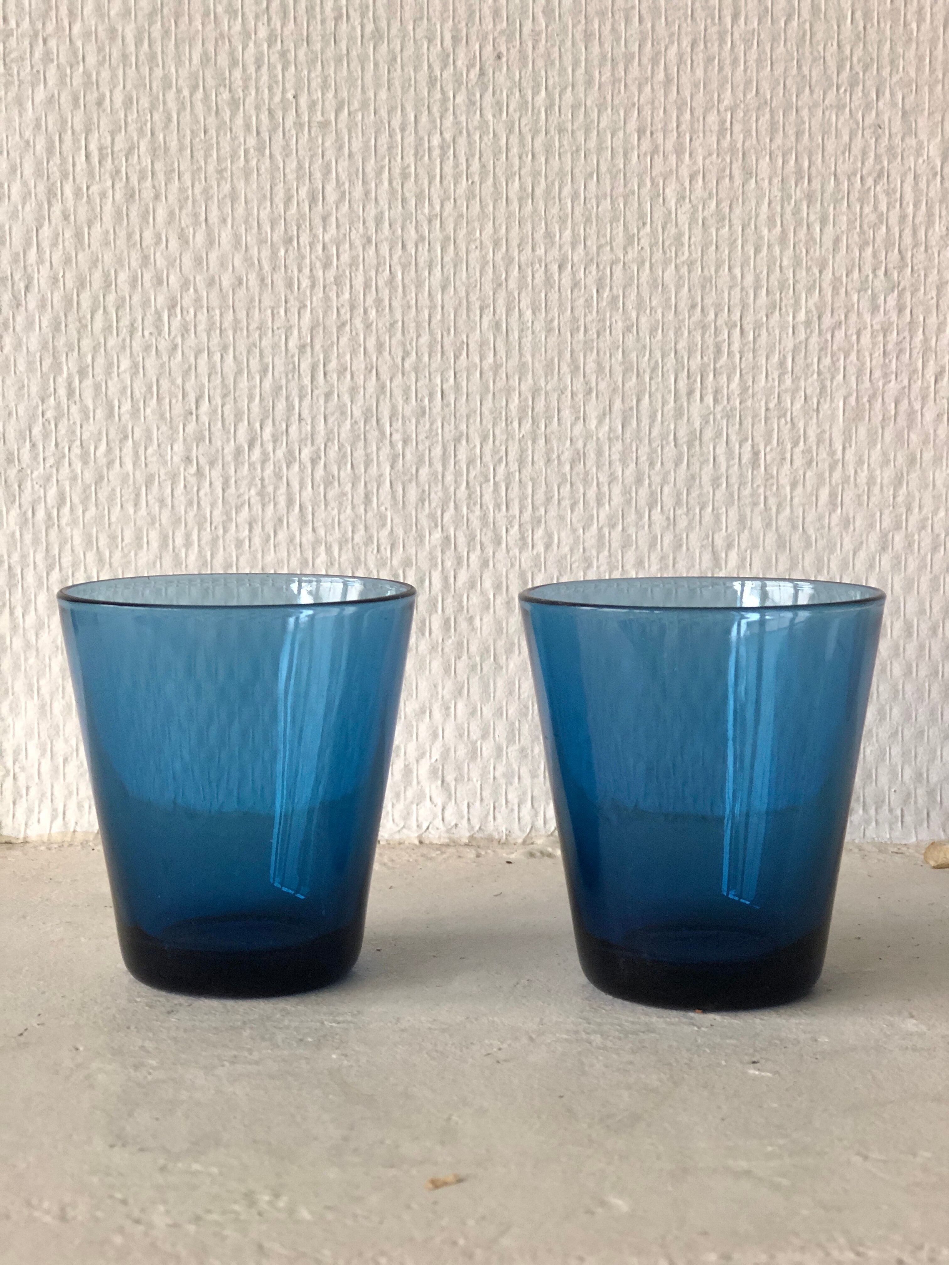 Verres Vereco bleus