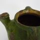 Gargoulette, pottery water pitcher in glazed green terracotta, Haute Pyrénées. 18th century