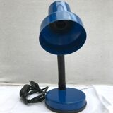 Office lamp Brama blue metal bras flexible black 70s italy vintage