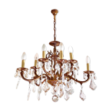 Bronze chandelier with tassels