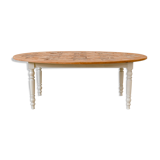 Oval marquetry table – solid wood
