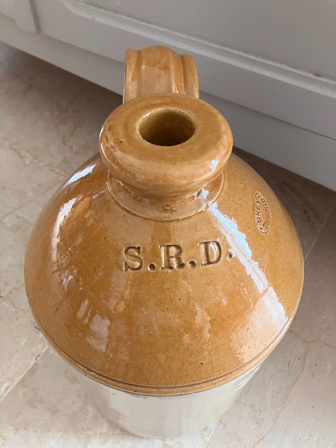 Glazed stoneware jar