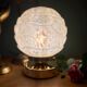 Vintage Art Deco globe lamp in yellow Clichy glass